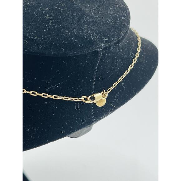 J. Crew Designer Gold Tone Horseshoe Black Pendant Necklace 27” Hoof Brass Tone - Picture 7 of 16